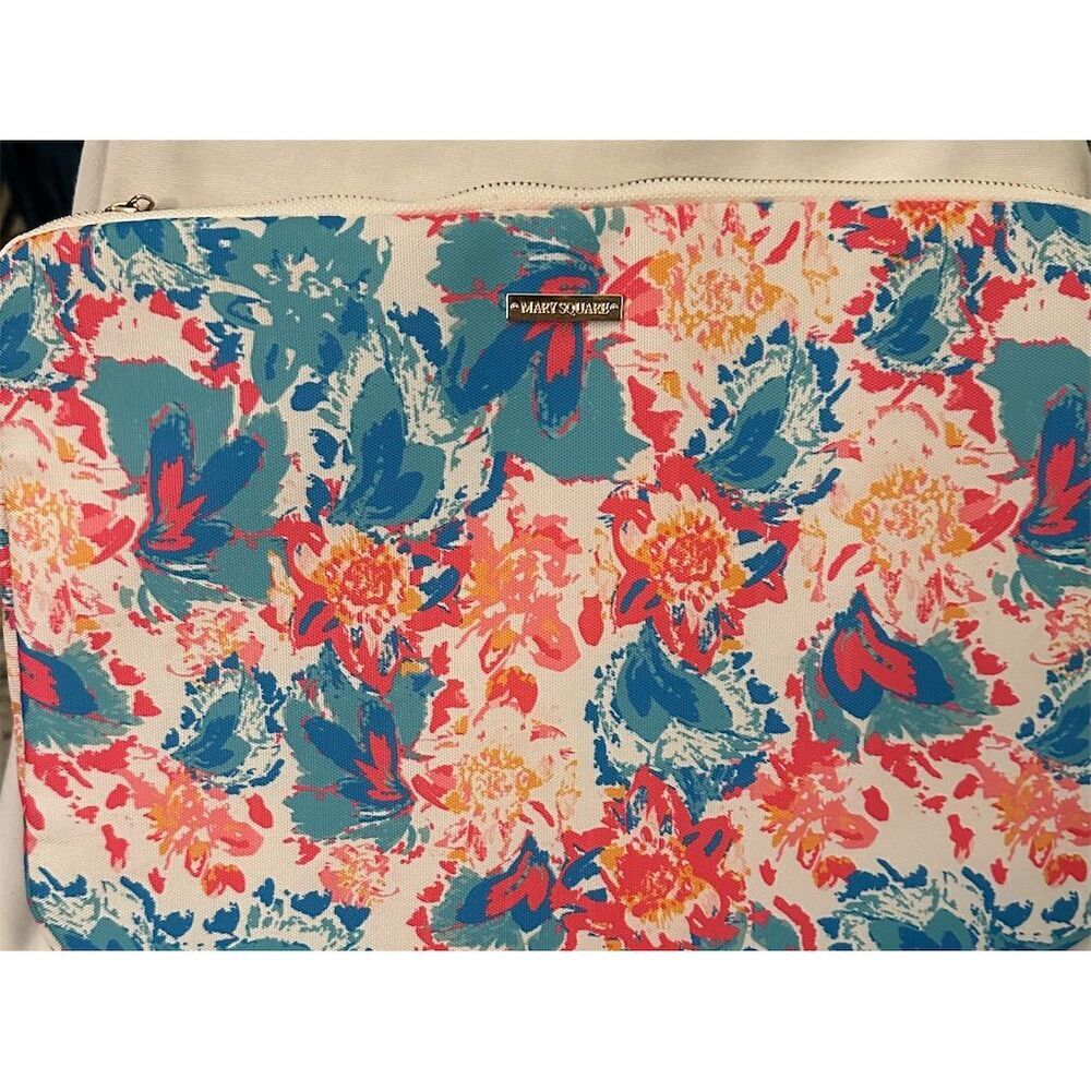 Mary Square Floral Laptop Sleeve Peony Sorbet Multicolor Padded